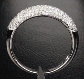 .45ctw Multi-Row Diamond Wedding Band 14K White Gold - Lord of Gem Rings