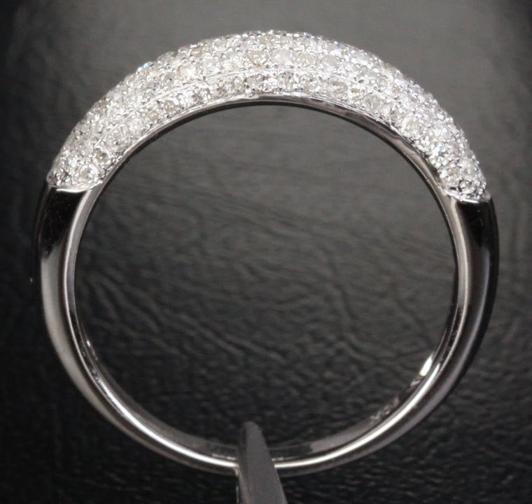 .45ctw Multi-Row Diamond Wedding Band 14K White Gold - Lord of Gem Rings