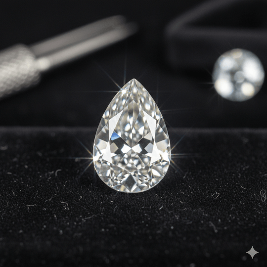 9x6mm Pear Cut Moissanite Color D Loose Stone