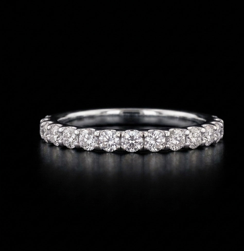 Custom Eternity Diamond Wedding Band 14K Gold