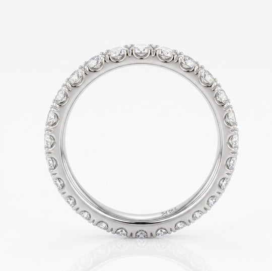 Custom Eternity Diamond Wedding Band 14K Gold
