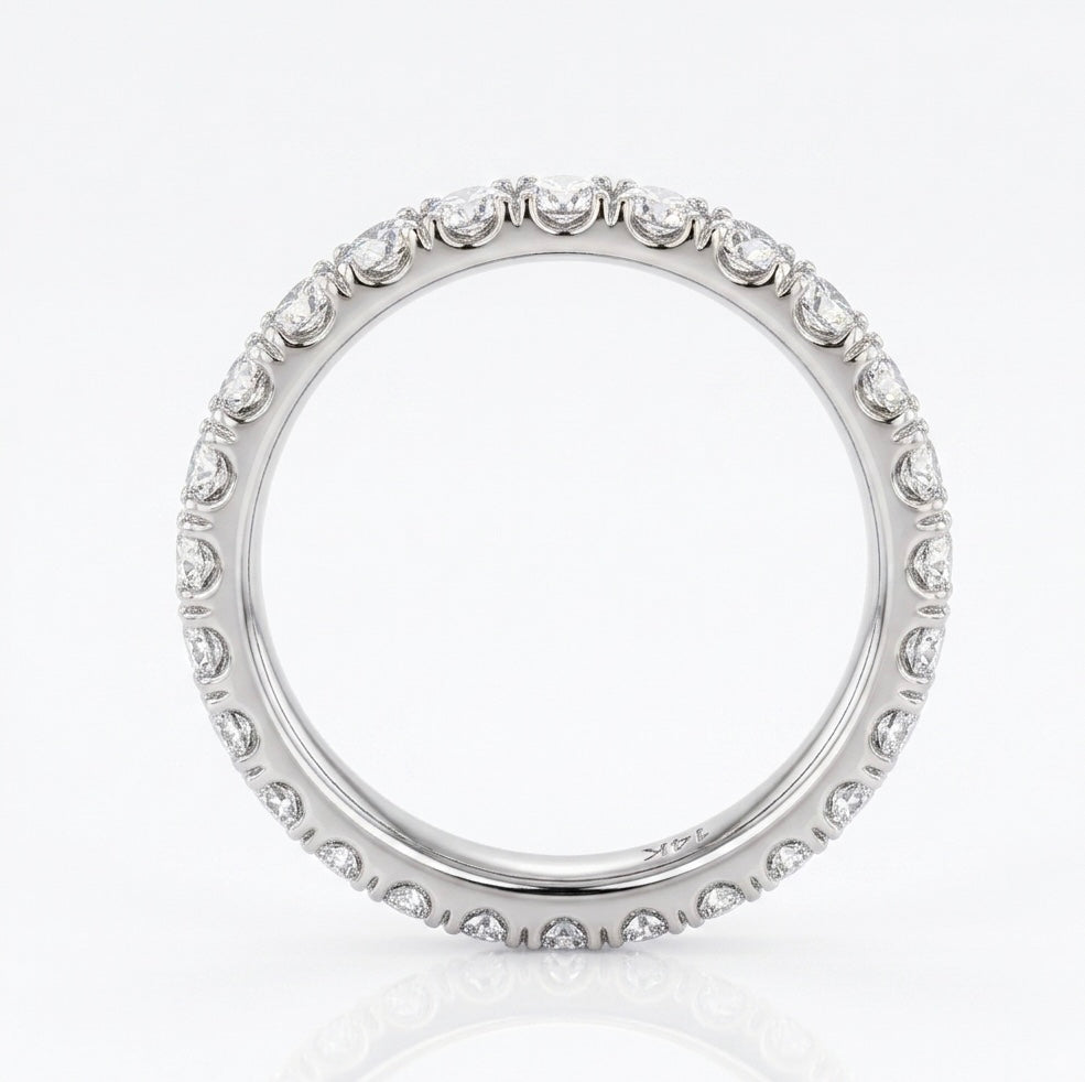 Custom Eternity Diamond Wedding Band 14K Gold