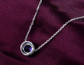 AAA Natural Blue Tanzanite VVS-G Diamonds 18K White Gold Pendant For Necklace - Lord of Gem Rings