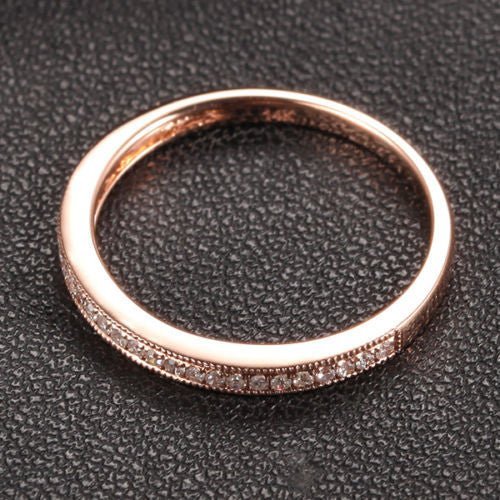 Aeon Vintage Style Pave-Set Diamond Wedding Band with Milgrain - Lord of Gem Rings