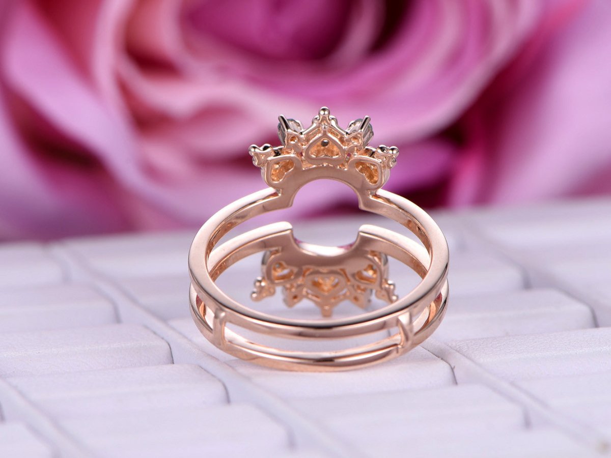 Alexandrite Crown Tiara June Birthstone Ring Guard - Lord of Gem Rings