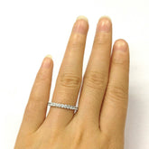 Aquamarine March Birthstone Band 3/4 Eternity Ring - Lord of Gem Rings