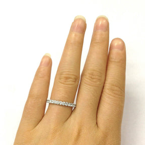 Aquamarine March Birthstone Band 3/4 Eternity Ring - Lord of Gem Rings