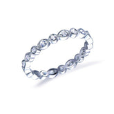 Art Deco Antique Bezel - Set Moissanite Eternity Wedding Band - Lord of Gem Rings