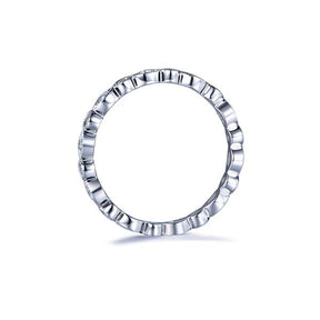 Art Deco Antique Bezel - Set Moissanite Eternity Wedding Band - Lord of Gem Rings