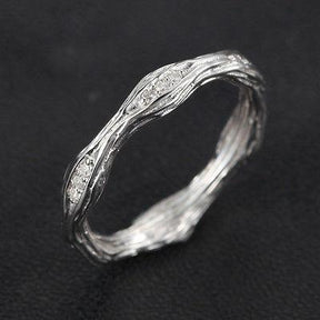 Art Deco Diamond Hand Crafted Twig Eternity Wedding Band - Lord of Gem Rings