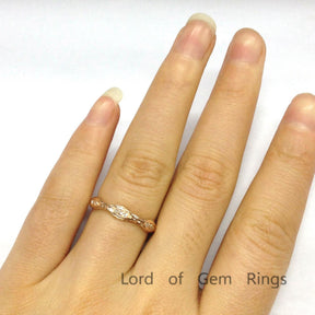 Art Deco Diamond Hand Crafted Twig Eternity Wedding Band - Lord of Gem Rings