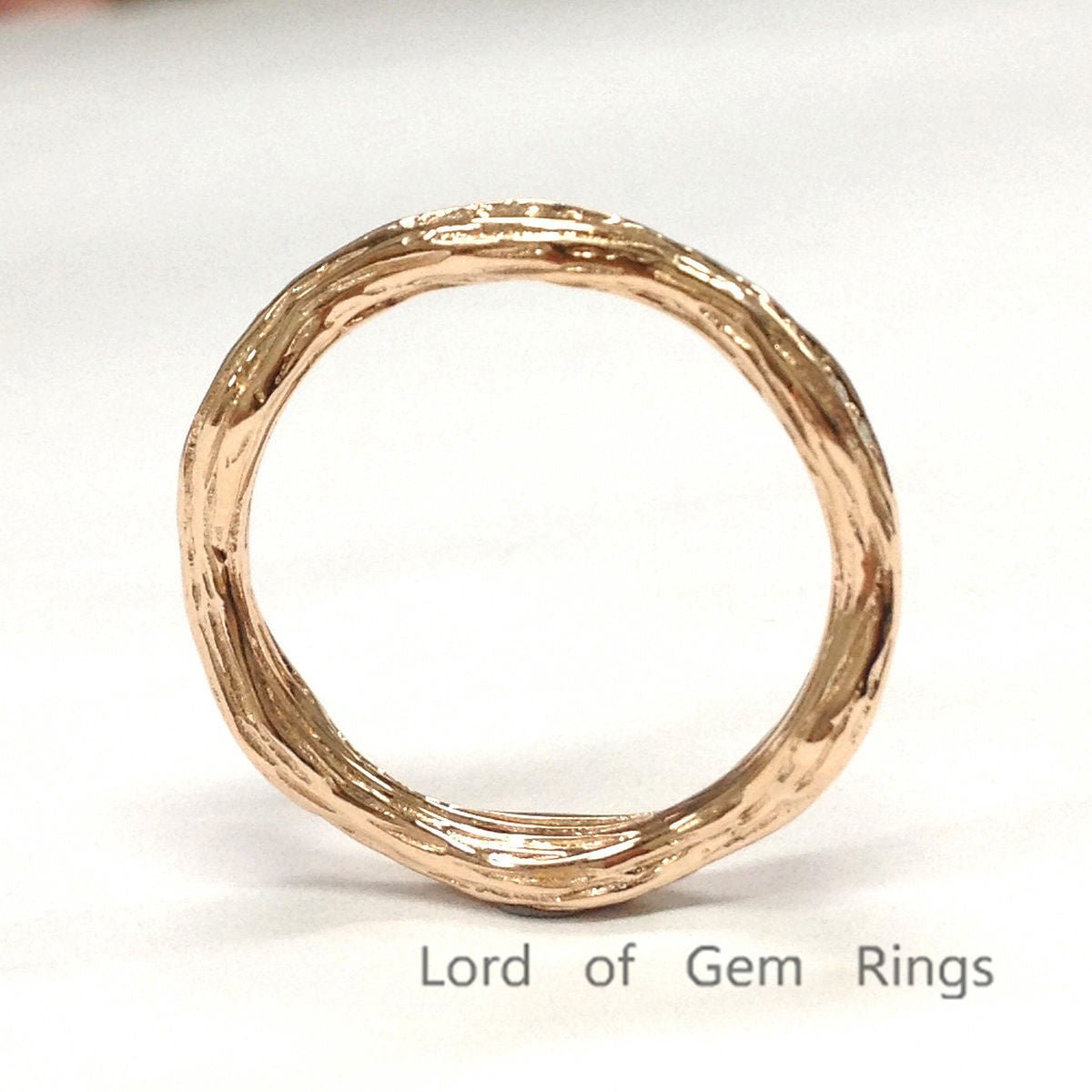 Art Deco Diamond Hand Crafted Twig Eternity Wedding Band - Lord of Gem Rings