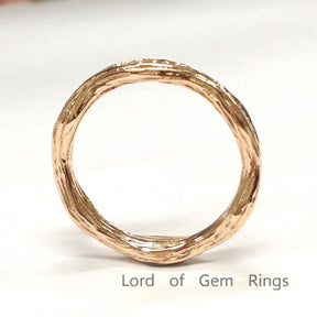 Art Deco Diamond Hand Crafted Twig Eternity Wedding Band - Lord of Gem Rings