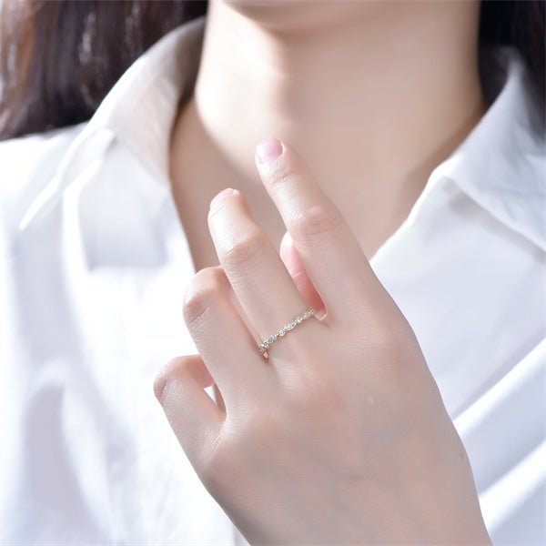 Art Deco Diamond Wedding Band 14K Yellow Gold - Lord of Gem Rings