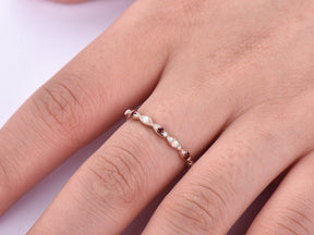 Art Deco Opal Garnet Diamond Eternity January Birthstone Band - Lord of Gem Rings