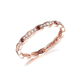 Art Deco Opal Garnet Diamond Eternity January Birthstone Band - Lord of Gem Rings
