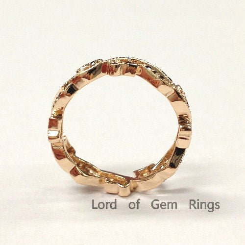 Art Deco Vintage Black Diamond Eternity Vine Ring - Lord of Gem Rings