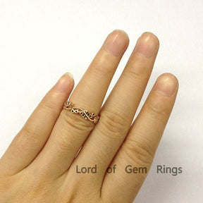 Art Deco Vintage Black Diamond Eternity Vine Ring - Lord of Gem Rings
