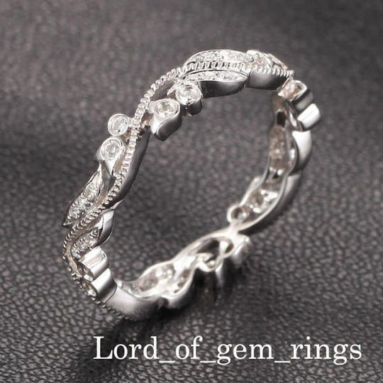 Art Deco Vintage Diamond Eternity Vine Ring