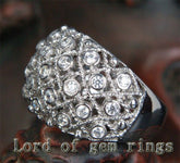 Bezel-Set Diamond Filigrain Wedding Ring 14K White Gold (.66ct.tw.) - Lord of Gem Rings