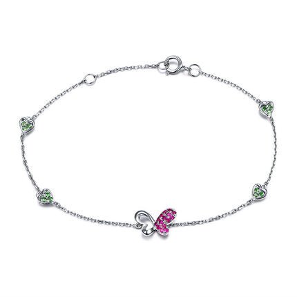 Butterfly Natural Ruby Bracelet 18k Gold