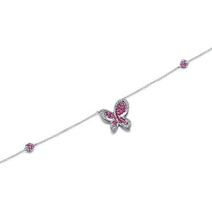 Butterfly Natural Ruby Nacklace 18k Gold - Lord of Gem Rings
