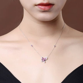 Butterfly Natural Ruby Nacklace 18k Gold - Lord of Gem Rings