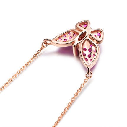 Butterfly Natural Ruby Pendant 18k Gold - Lord of Gem Rings