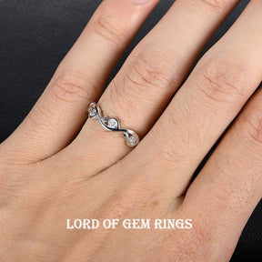 Channel Set Diamond Wedding Band Eternity Vine Ring - Lord of Gem Rings