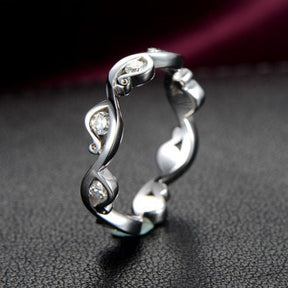 Channel Set Diamond Wedding Band Eternity Vine Ring - Lord of Gem Rings