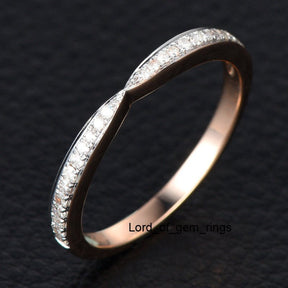 Contemporary Tapered Diamond Half Eternity Wedding Band - Lord of Gem Rings