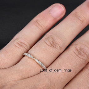 Contemporary Tapered Diamond Half Eternity Wedding Band - Lord of Gem Rings