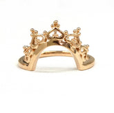 Crown Tiara Wedding Band Anniversary Ring 14K Rose Gold - Lord of Gem Rings