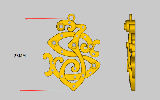 Custom Diamond  14K  Gold Pendant