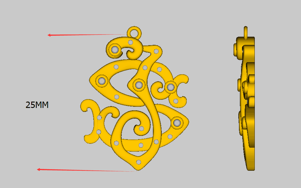 Custom Diamond 14K Gold Pendant - Lord of Gem Rings