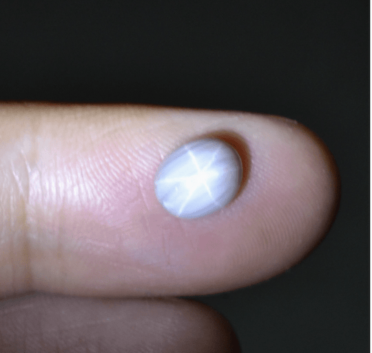 Custom Listing for LeAnn -Custom Oval White Star Sapphire Moonstone Three stone Engagement Ring 14K Gold