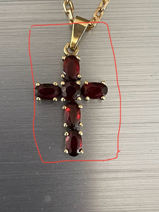 Custom Oval Dark Purple Amethyst Cross in Rose Gold