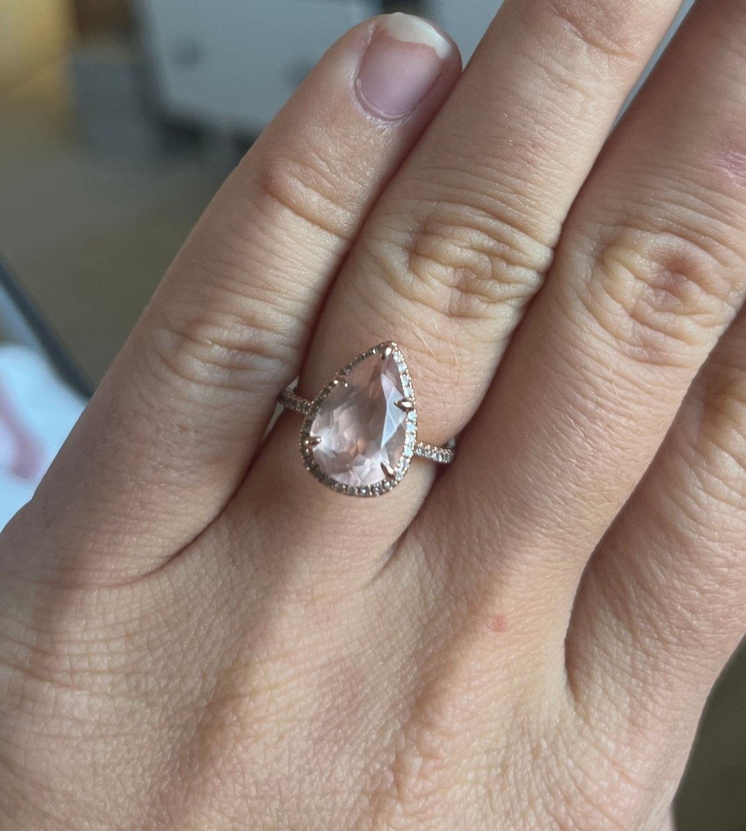 Custom pear setting - Lord of Gem Rings