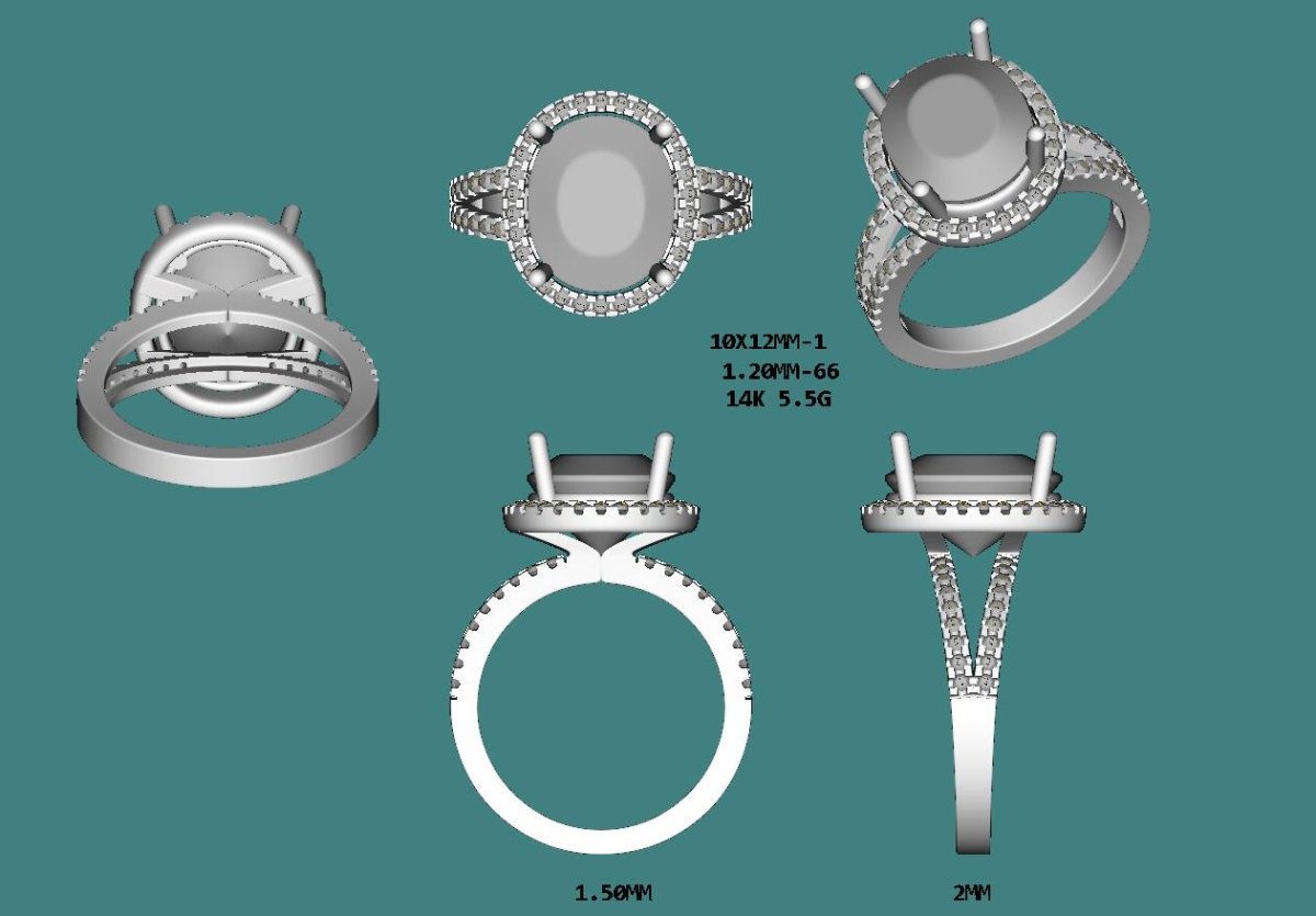 Custom Setting for Matt- Diamond Semi Mount Ring Split Shank 14K White Gold Setting Oval 12x10mm - Lord of Gem Rings