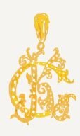 Diamond 18K Yellow Gold Pendant CK 19mm - Lord of Gem Rings