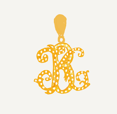 Diamond  18K Yellow Gold Pendant KB 19mm