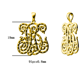 Diamond 18K Yellow Gold Pendant KH3 19mm - Lord of Gem Rings