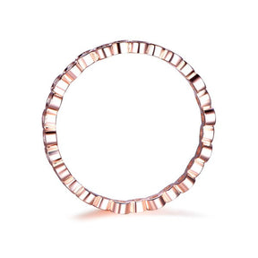 Diamond Bubble Ring Eternity Wedding Band 14K Rose Gold - Lord of Gem Rings