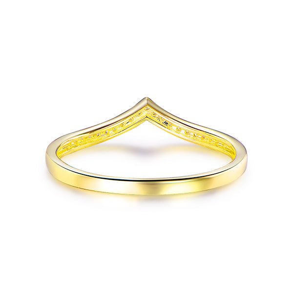 Diamond Chevron Half Eternity Anniversary Ring 14K White Gold - Lord of Gem Rings