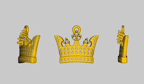 Diamond Crown Charm 14K Gold - Lord of Gem Rings