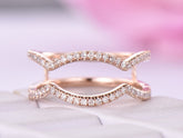 Diamond Infinite Love Ring Guard 14K Rose Gold - Lord of Gem Rings