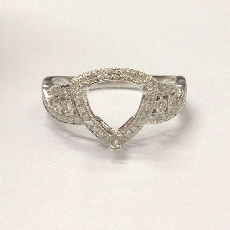 Diamond infinite love Shank Trillion Semi Mount Ring - Lord of Gem Rings
