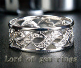 Diamond Wavy Eternity Band 14K White Gold .3ct - Lord of Gem Rings