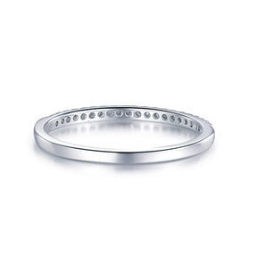 Diamond Wedding Band Half Eternity Anniversary Ring 14K White Gold - Lord of Gem Rings