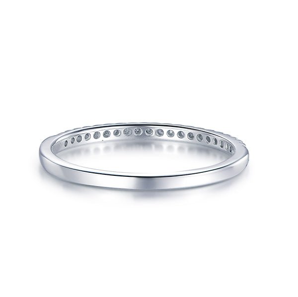 Diamond Wedding Band Half Eternity Anniversary Ring 14K White Gold - Lord of Gem Rings